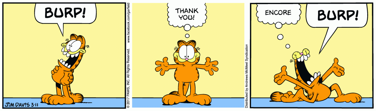 Garfield, March 11, 2017