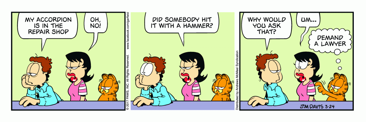 Garfield, March 24, 2017
