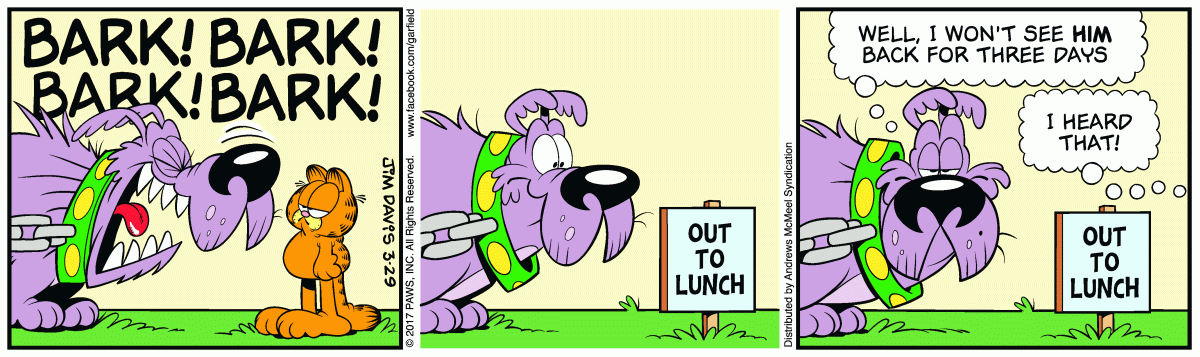 Garfield, March 29, 2017
