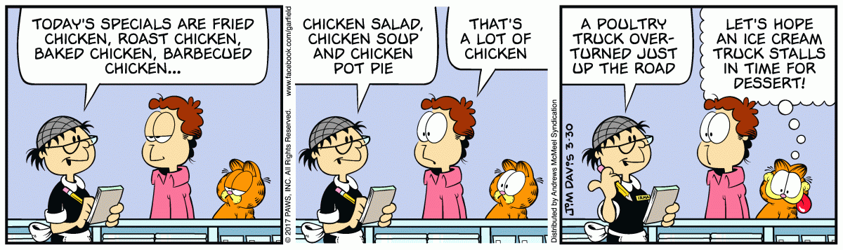 Garfield, March 30, 2017
