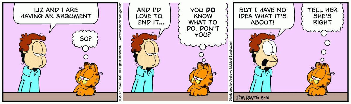 Garfield, March 31, 2017