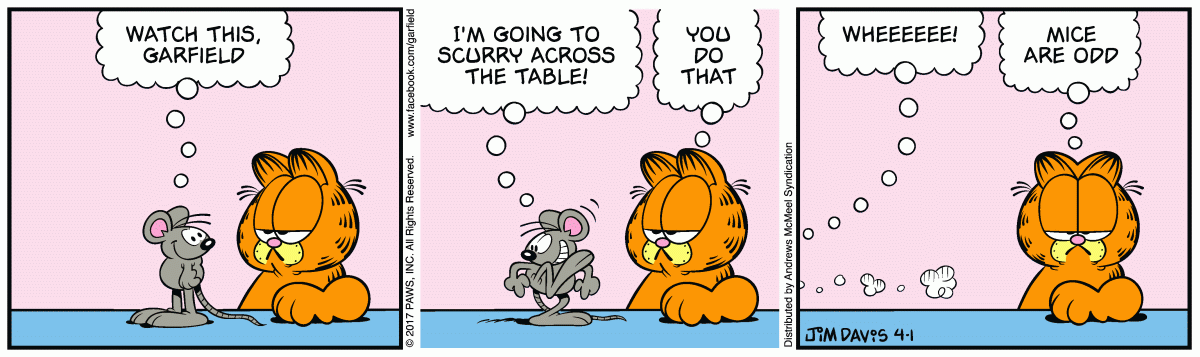 Garfield, April 1, 2017