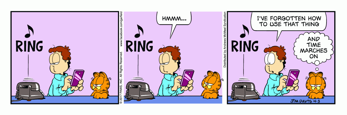 Garfield, April 3, 2017