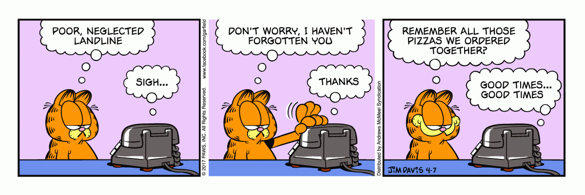 Garfield, April 7, 2017