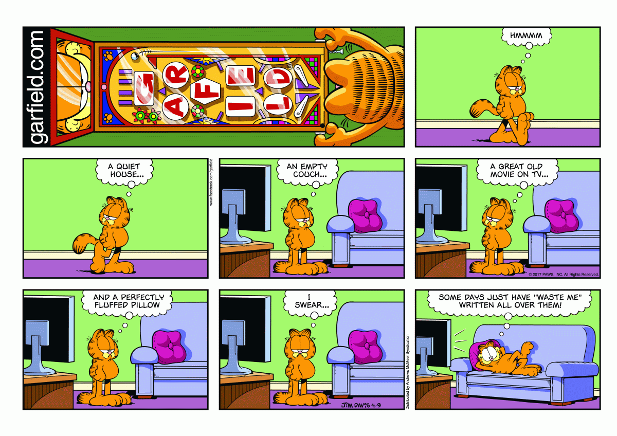 Garfield, April 9, 2017