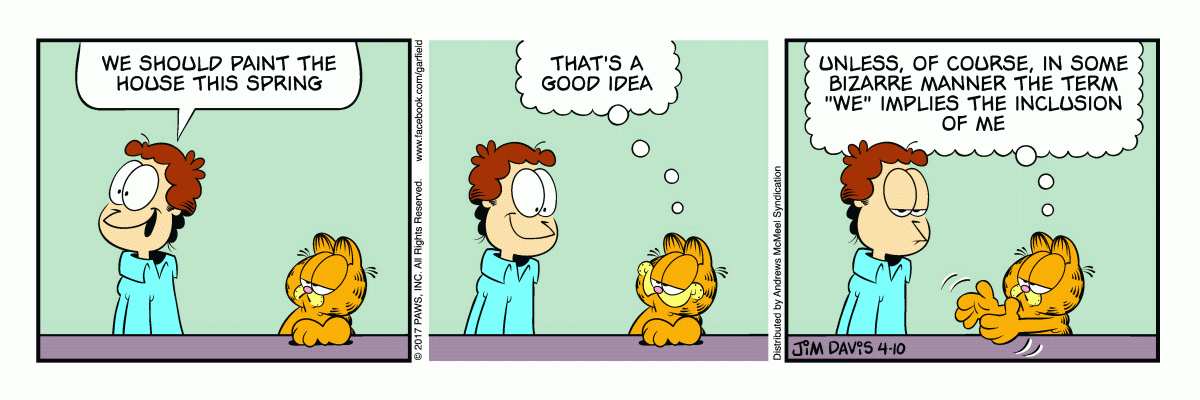 Garfield, April 10, 2017