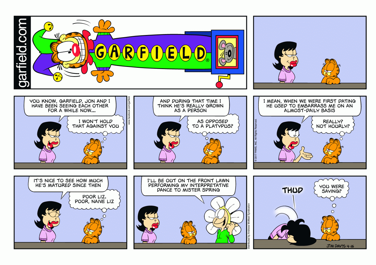 Garfield, April 16, 2017