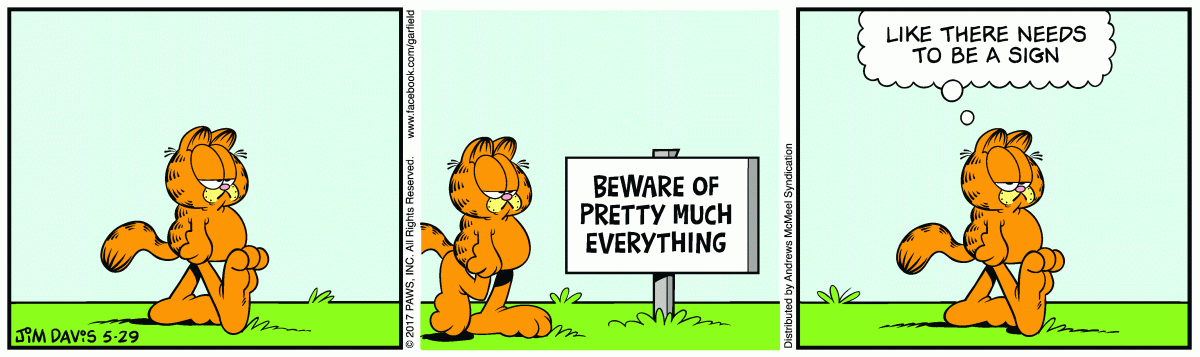 Garfield, May 29, 2017