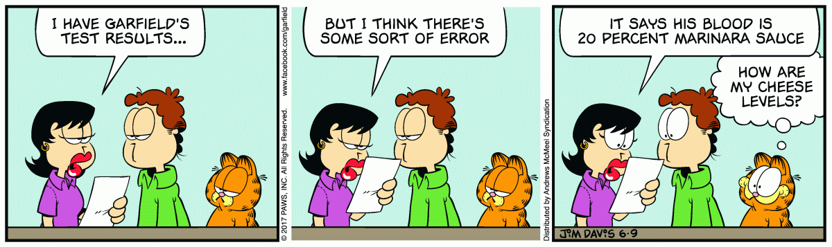 Garfield, June 9, 2017