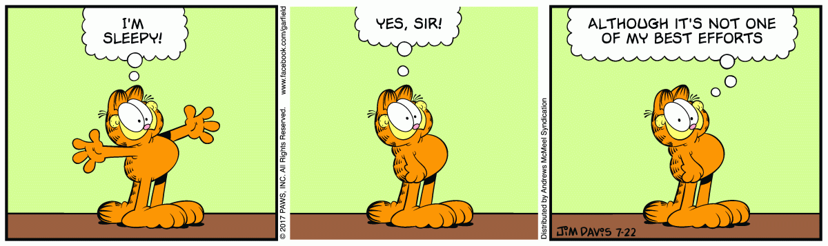 Garfield, July 22, 2017