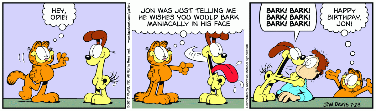 Garfield, July 28, 2017