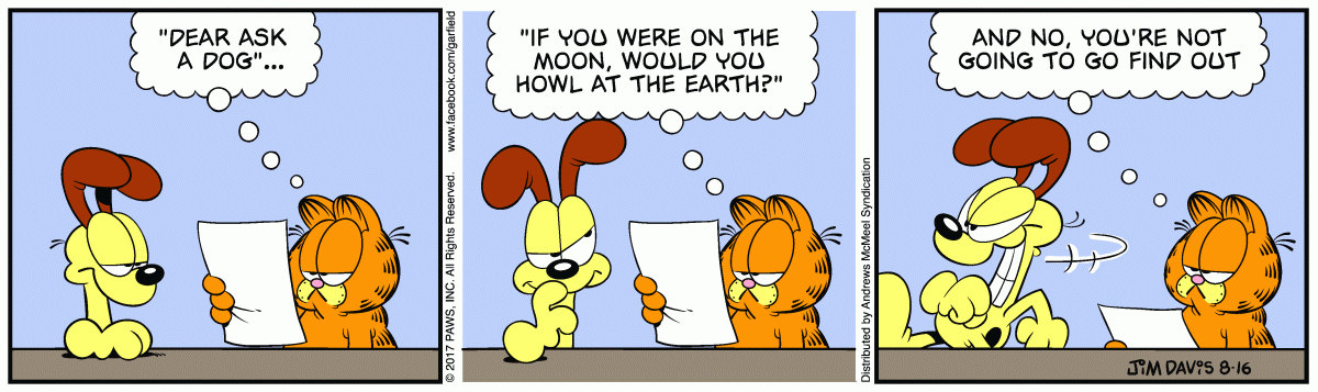 Garfield, August 16, 2017