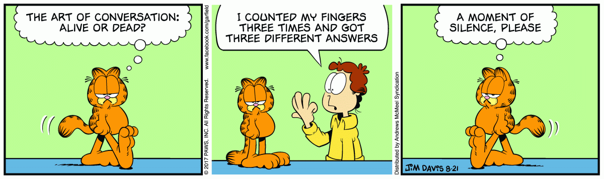 Garfield, August 21, 2017