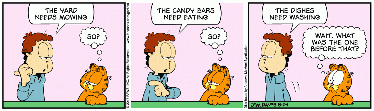 Garfield, August 24, 2017