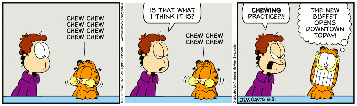 Garfield, August 31, 2017