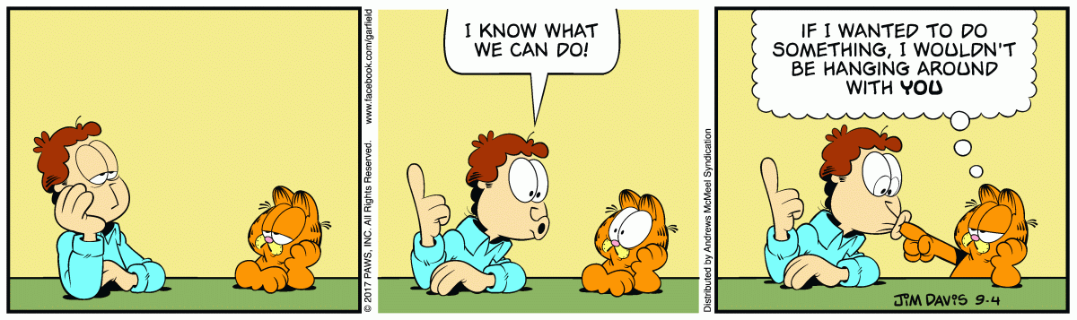 Garfield, September 4, 2017