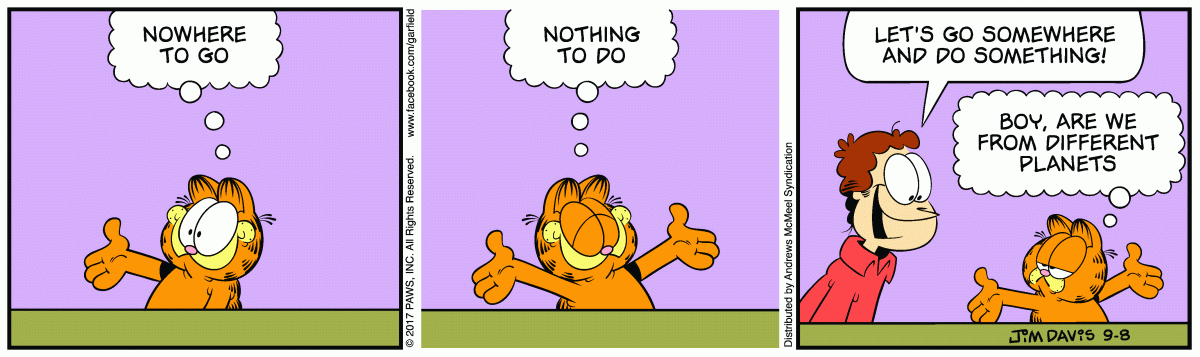 Garfield, September 8, 2017