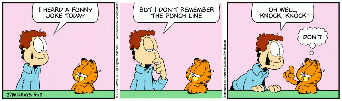 Garfield, September 12, 2017