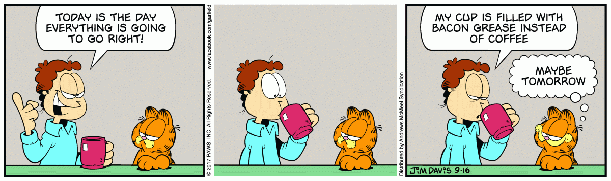 Garfield, September 16, 2017