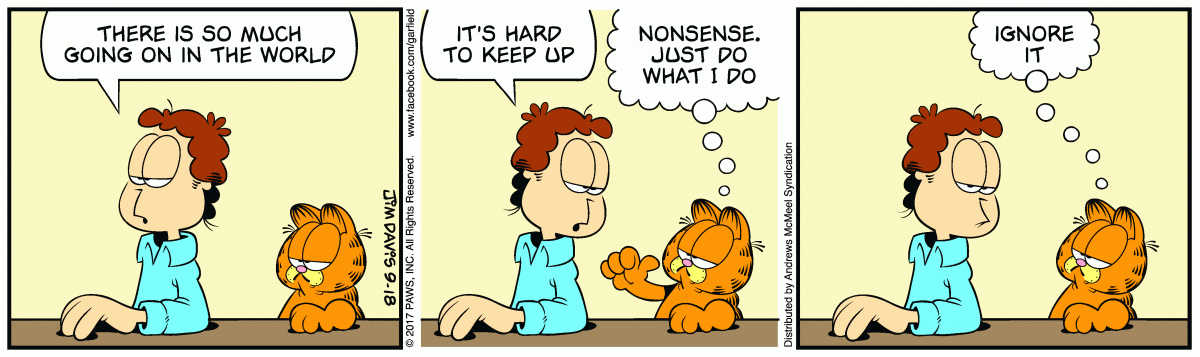 Garfield, September 18, 2017