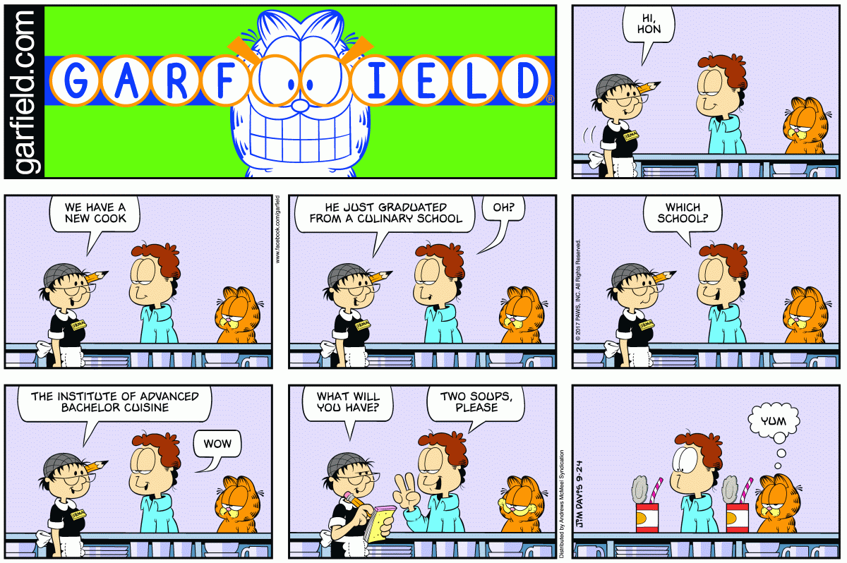 Garfield, September 24, 2017