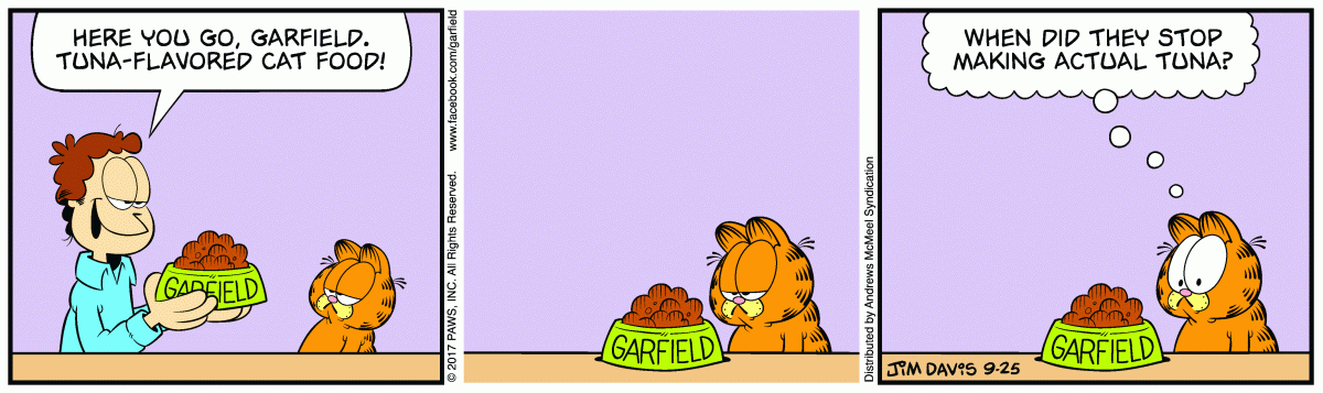 Garfield, September 25, 2017