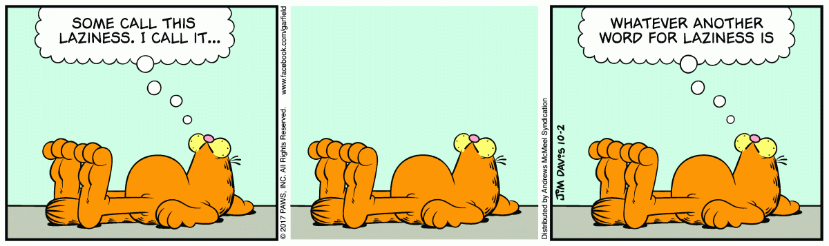 Garfield, October 2, 2017