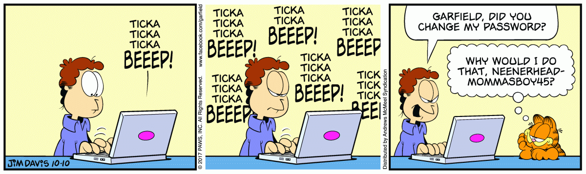 Garfield, October 10, 2017