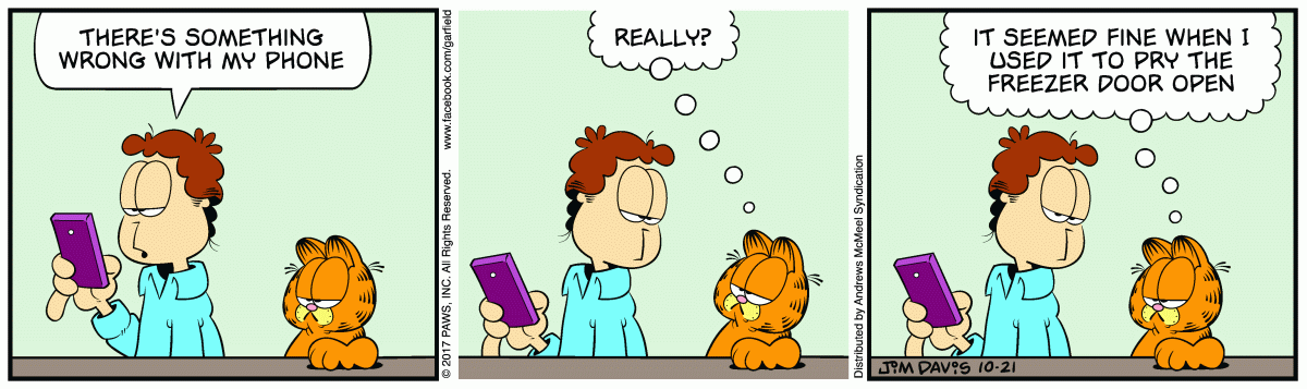 Garfield, October 21, 2017