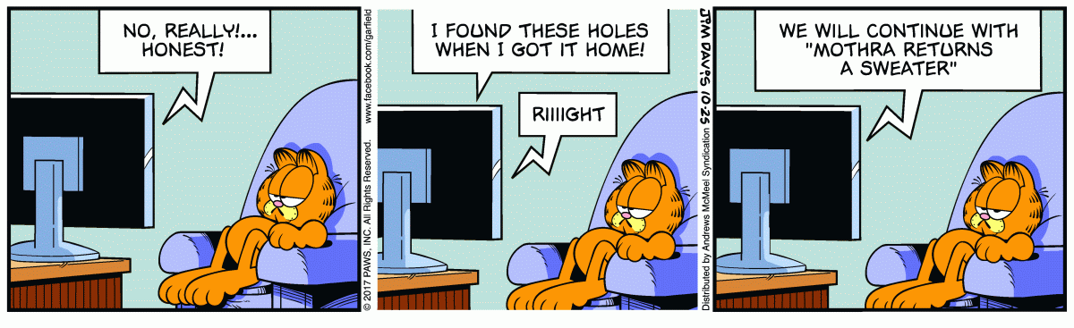 Garfield, October 25, 2017