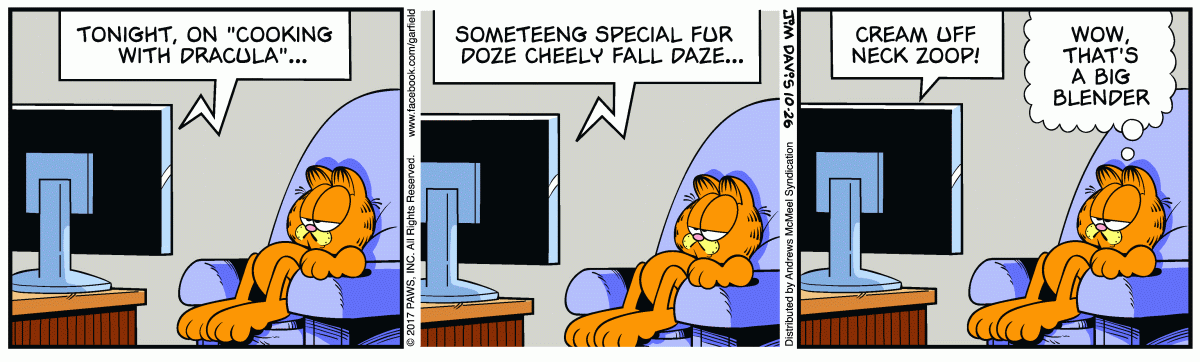 Garfield, October 26, 2017