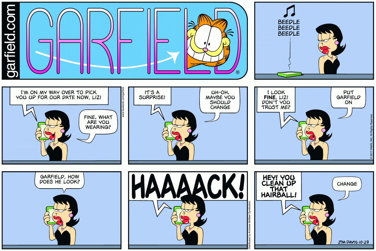 Garfield, October 29, 2017