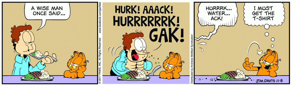 Garfield, November 8, 2017