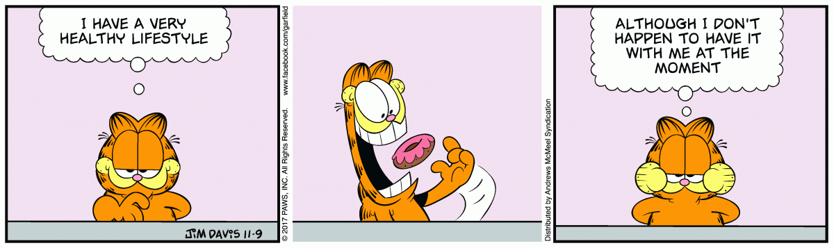 Garfield, November 9, 2017