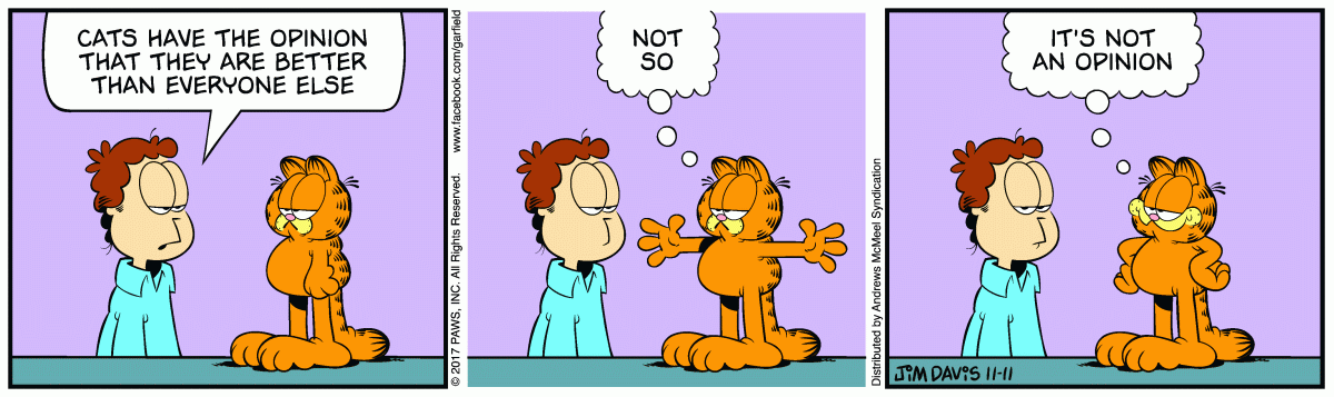 Garfield, November 11, 2017