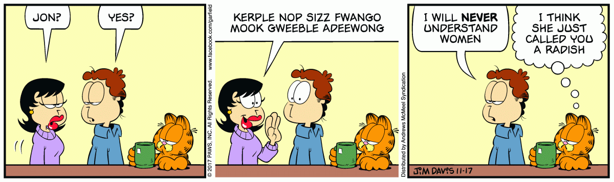 Garfield, November 17, 2017