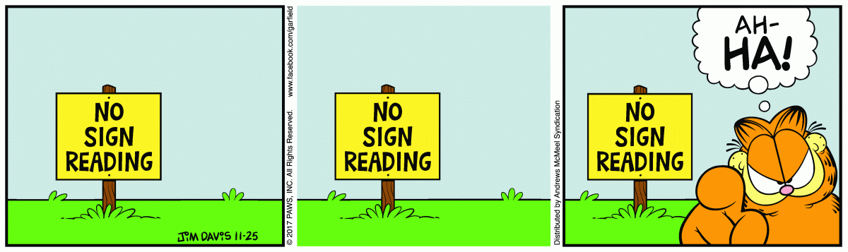 Garfield, November 25, 2017