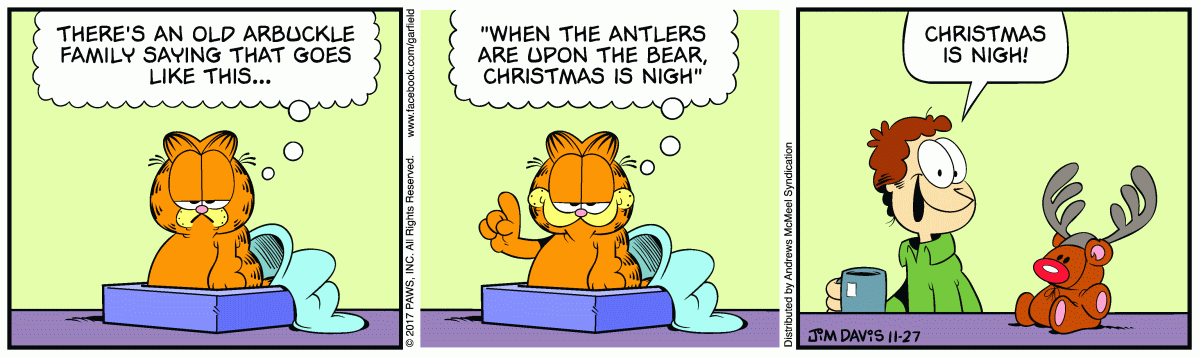 Garfield, November 27, 2017