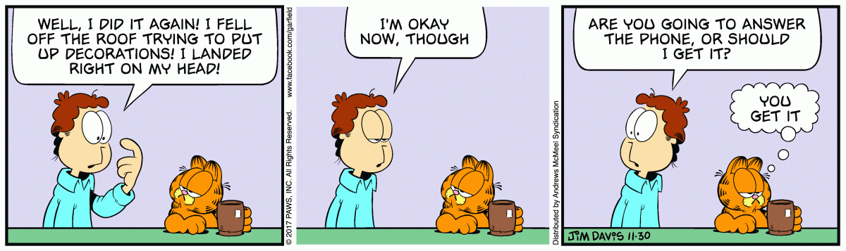 Garfield, November 30, 2017