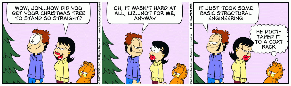 Garfield, December 1, 2017