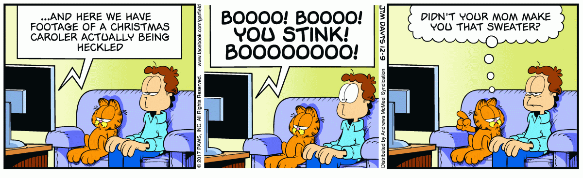 Garfield, December 9, 2017