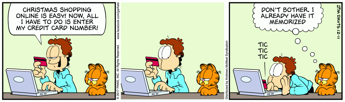Garfield, December 11, 2017