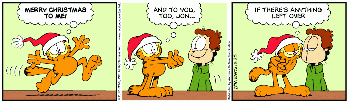 Garfield, December 25, 2017