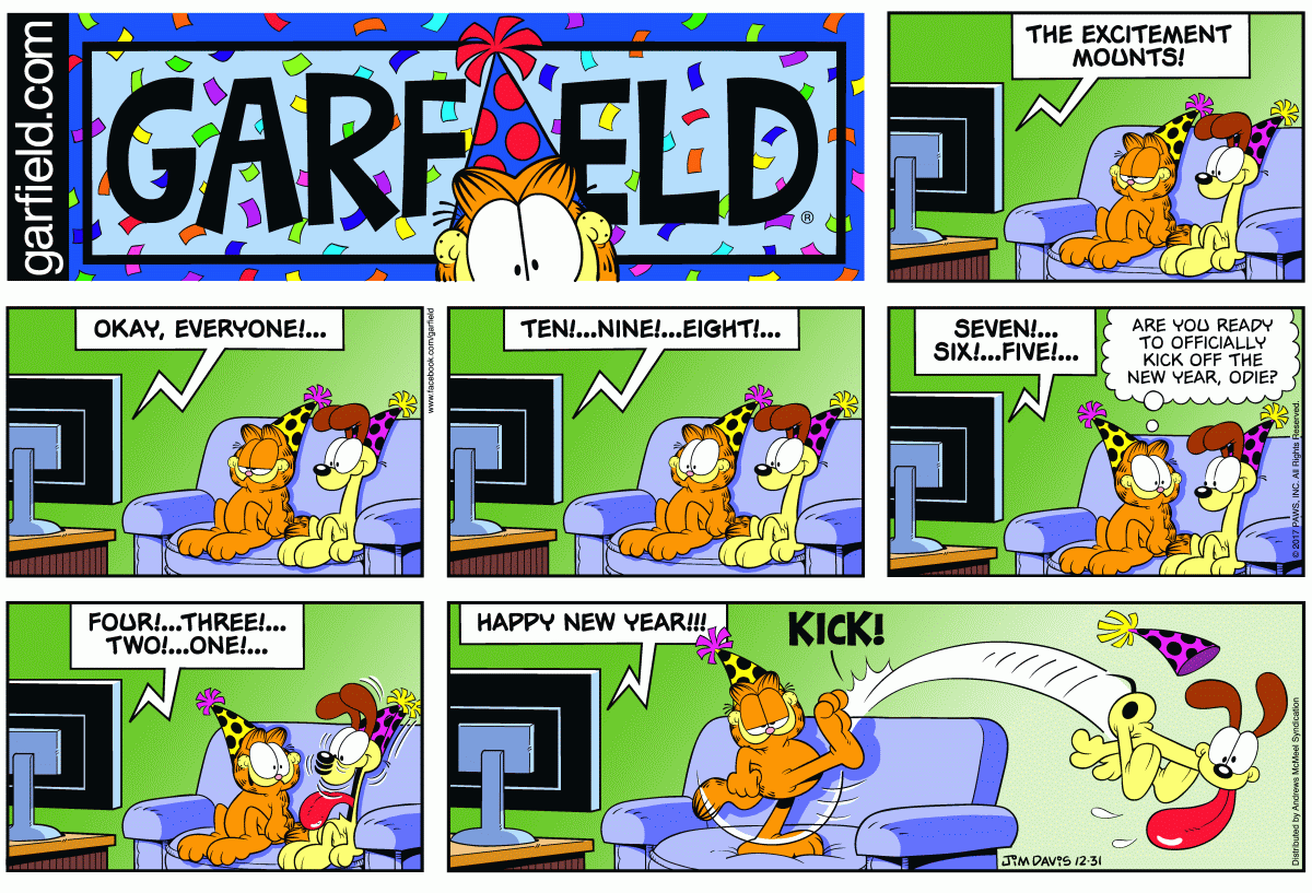 Garfield, December 31, 2017