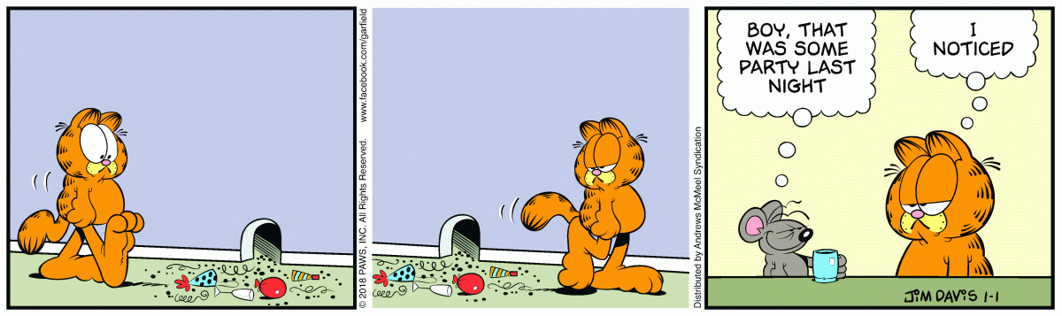 Garfield, January 1, 2018