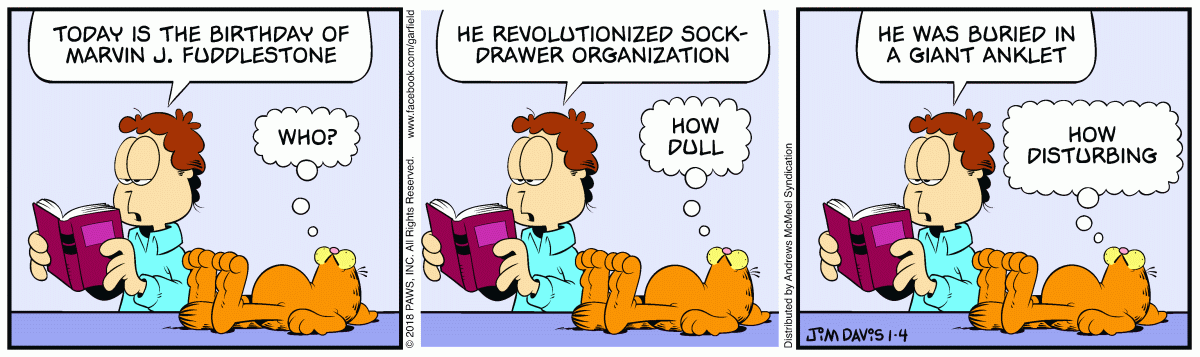 Garfield, January 4, 2018
