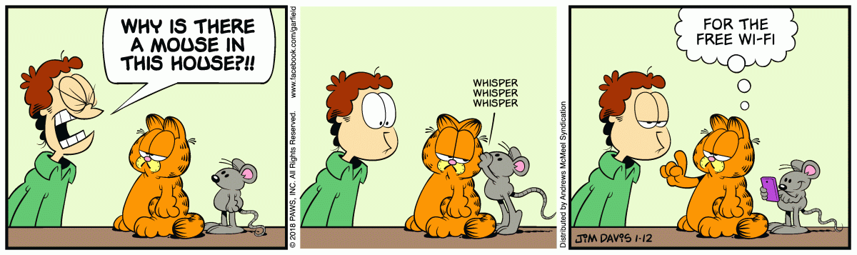 Garfield, January 12, 2018
