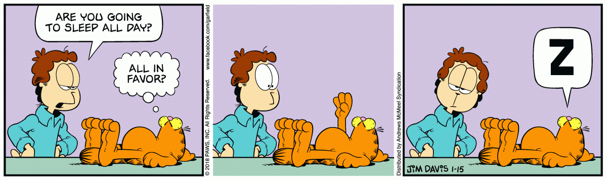 Garfield, January 15, 2018