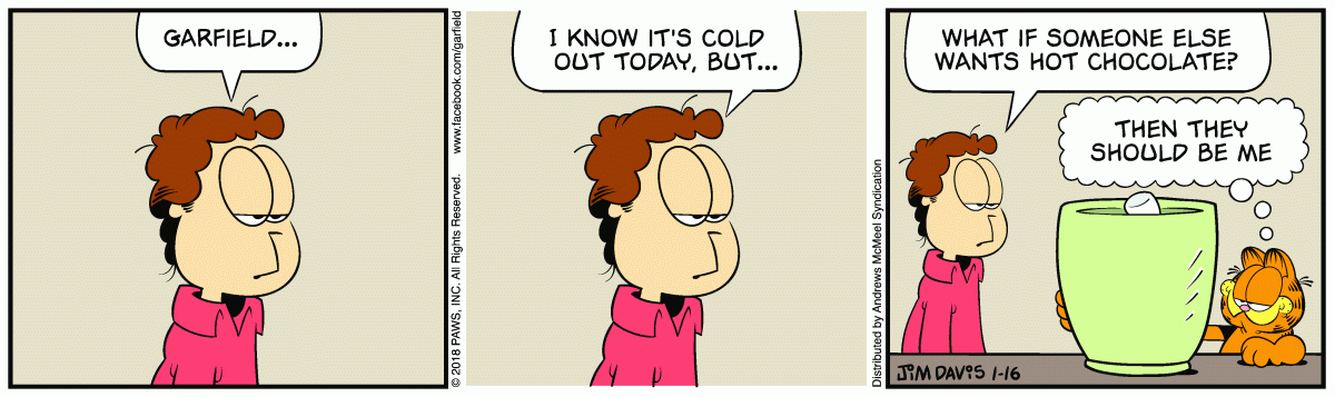 Garfield, January 16, 2018