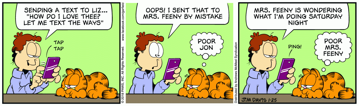 Garfield, January 25, 2018